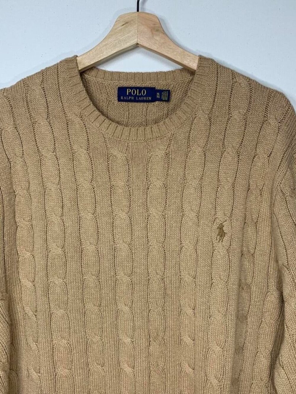 Ralph Lauren Men's Tan and Brown Jumper